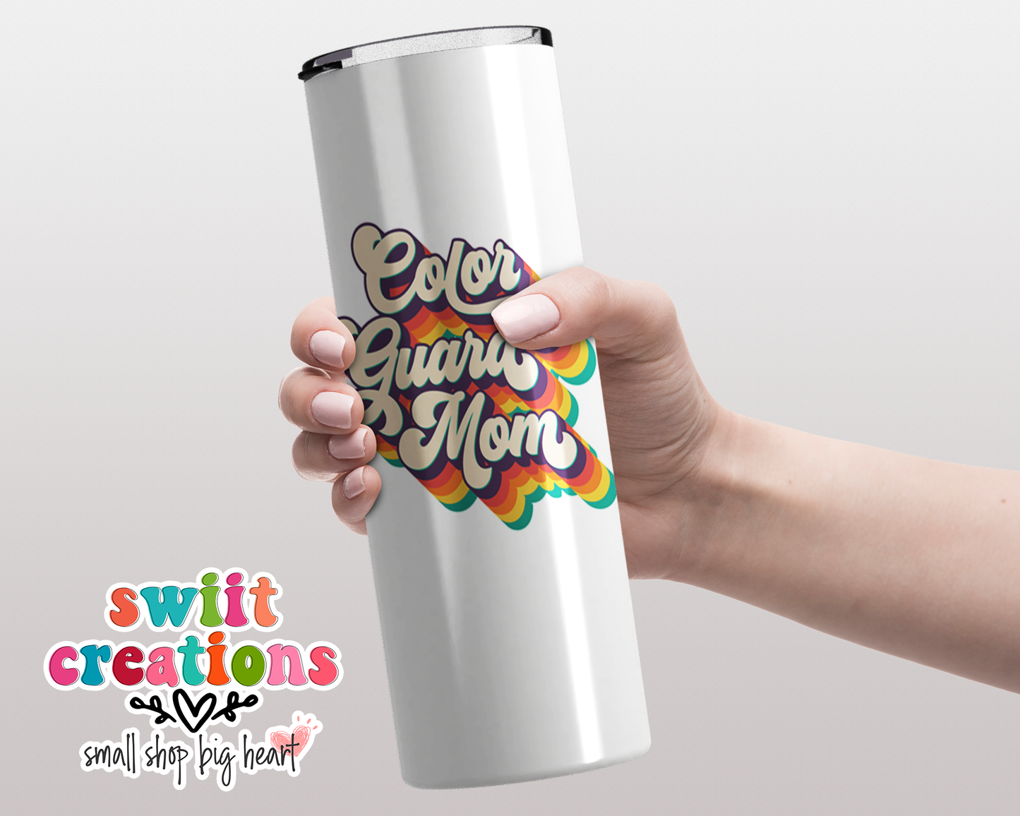 Retro Color Guard Mom Tumbler (T282)