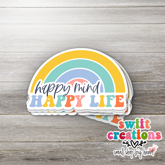 Happy Mind Happy Life Sticker (SS049) | SCD140
