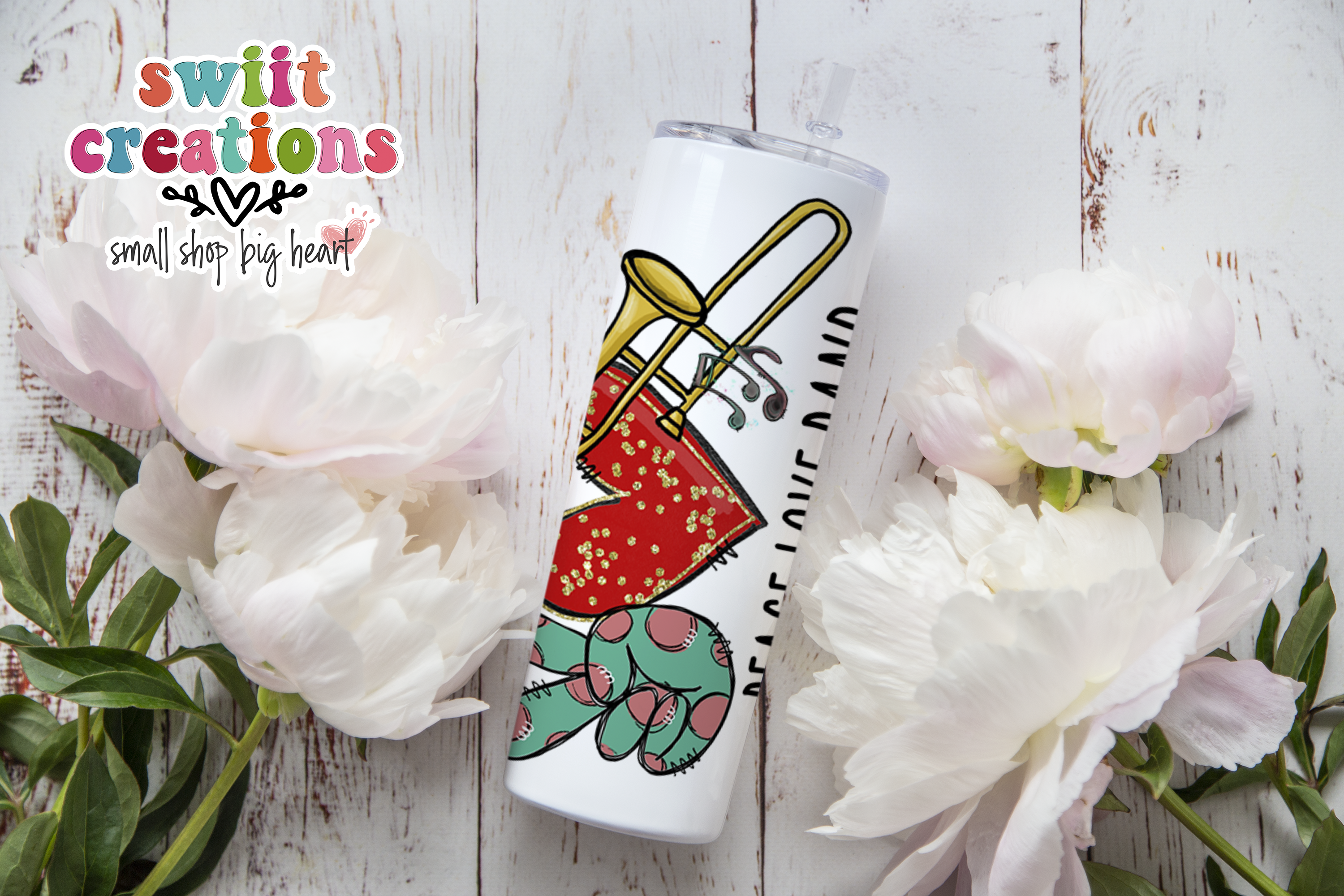 Peace Love Band Tumbler (T267)