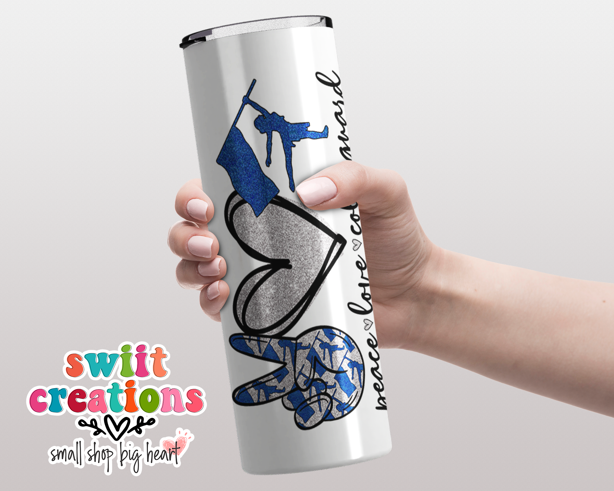 Peace Love Color Guard Tumbler (T188)