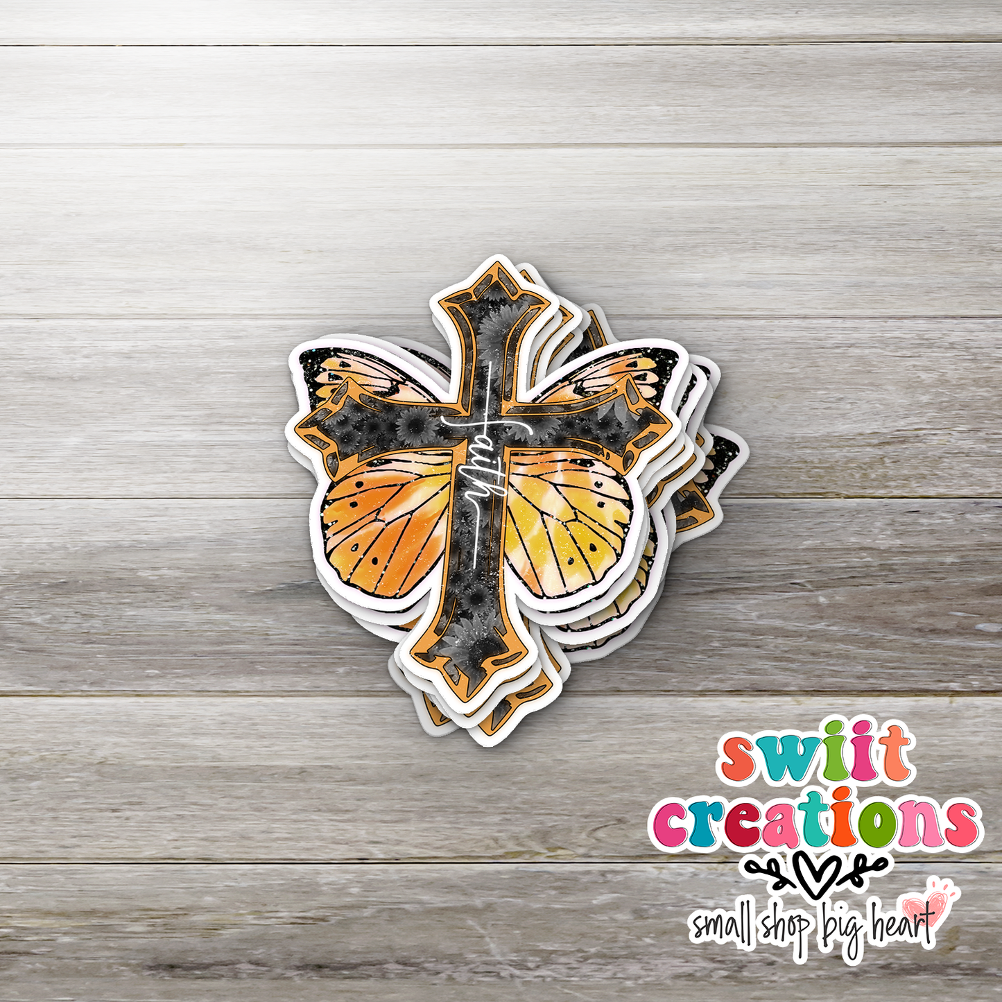 Faith Butterfly Sticker (SS279) | SCD390