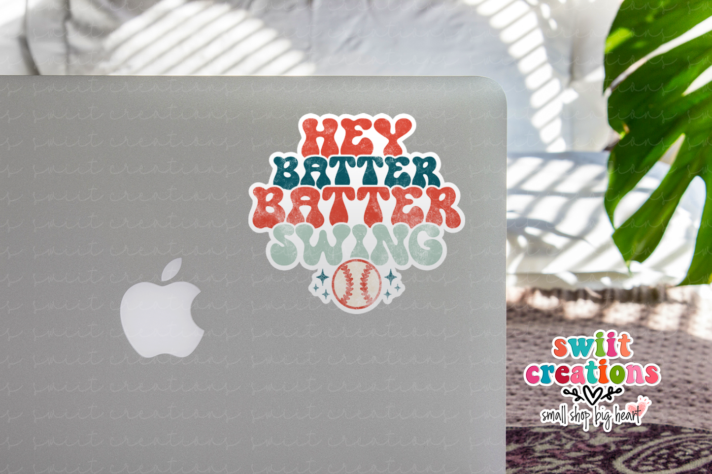 Hey Batter Batter Waterproof Sticker  (SS265) | SCD395