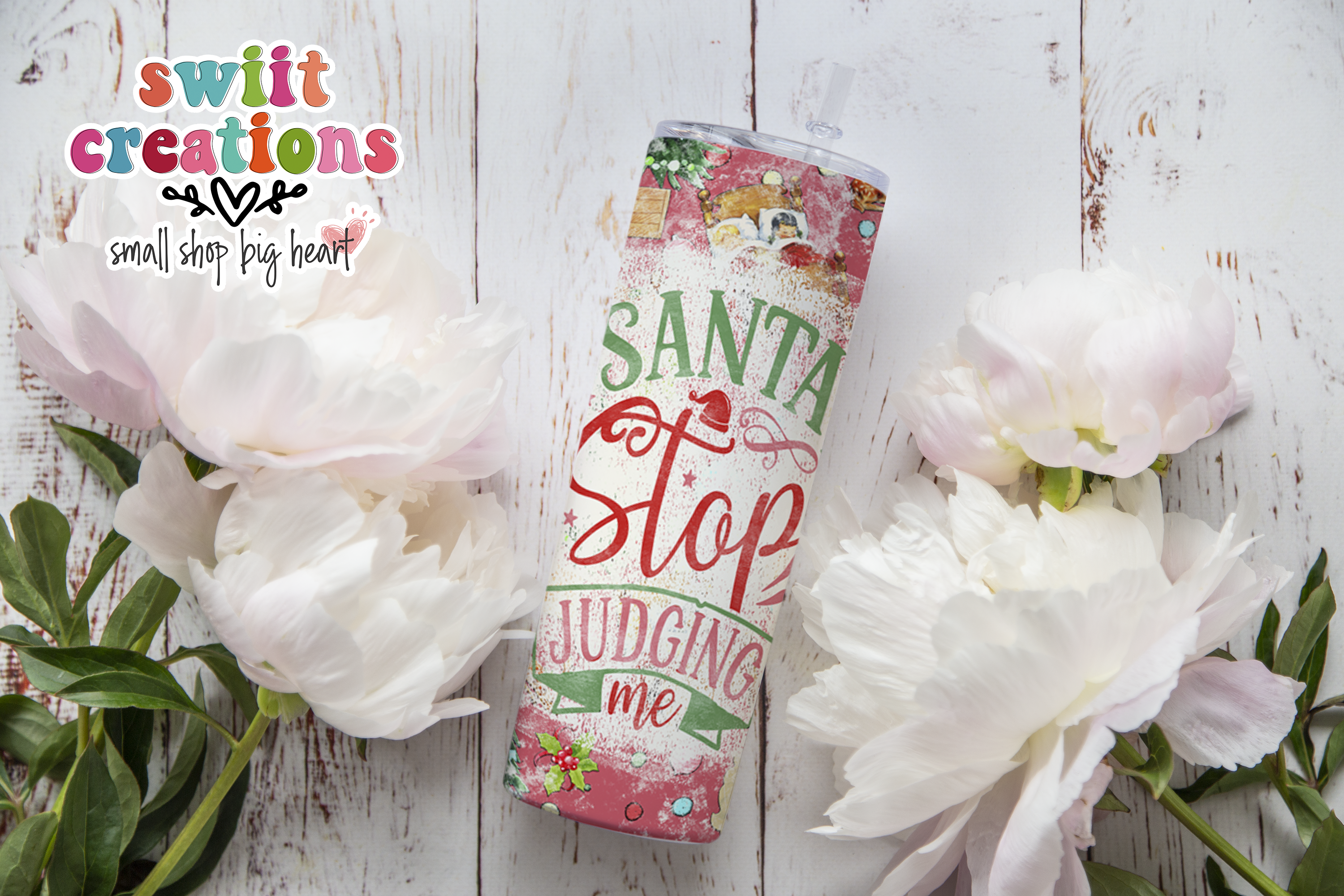 Santa Stop Judging Me Tumbler (T305)