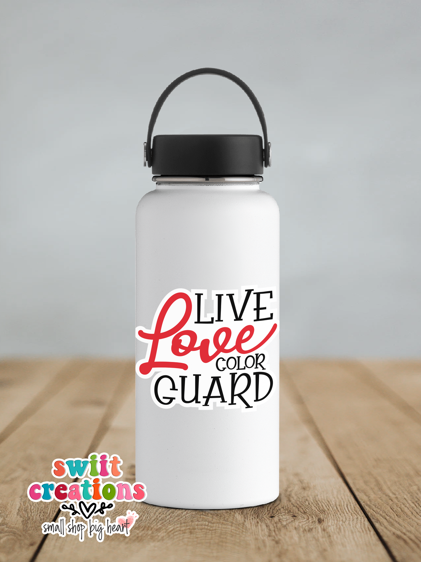 Live Love Guard Red Waterproof Sticker   (SS266) | SCD590