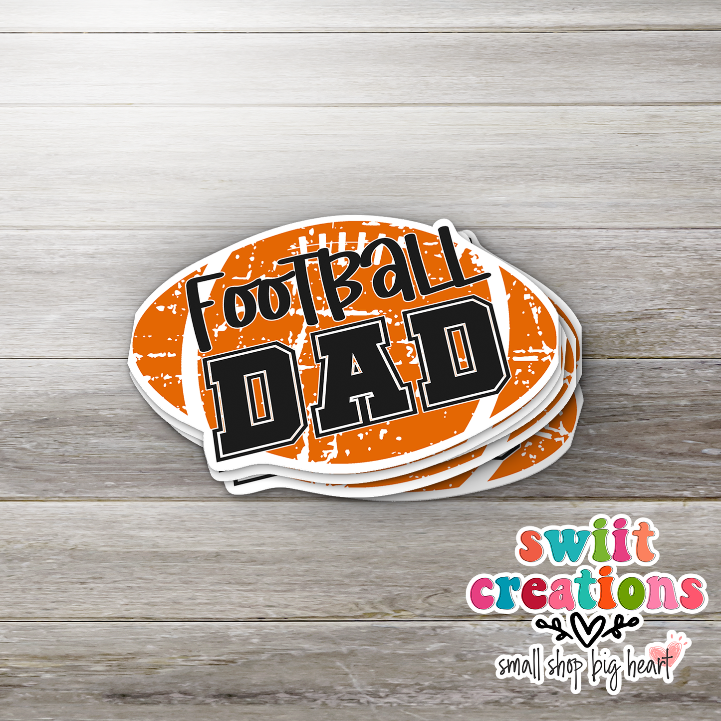 Football Dad Waterproof Sticker   (SS192) | SCD268