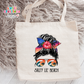 Salty Lil Beach Large Linen Tote
