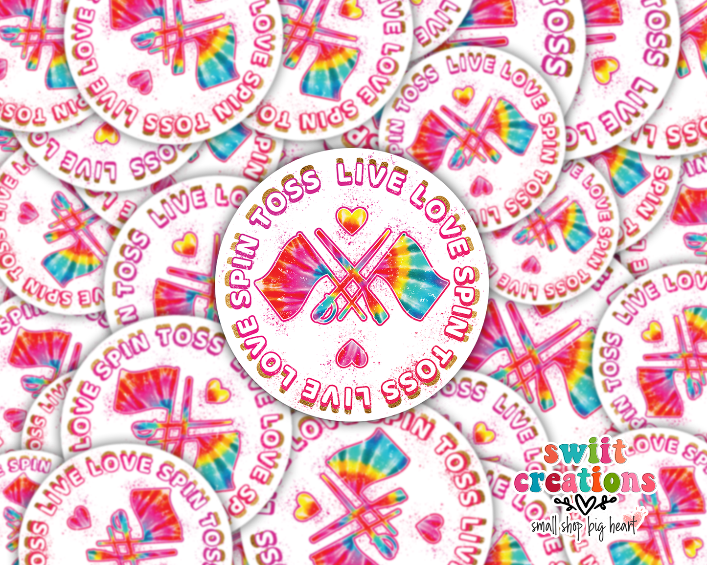 Spin Toss Live Love Sticker (SS306) | SCD417