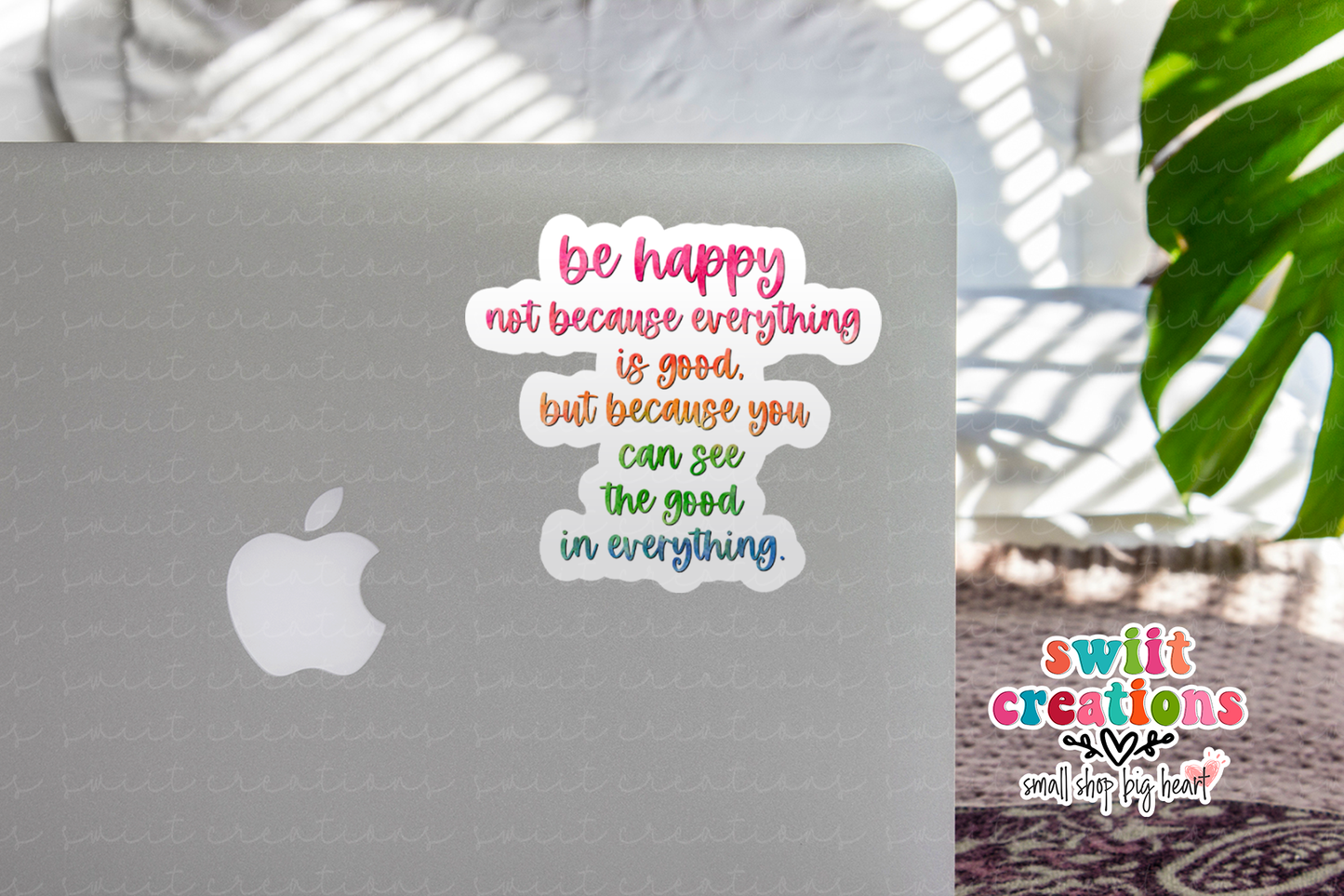 Be Happy Waterproof Sticker   (SS256) | SCD295