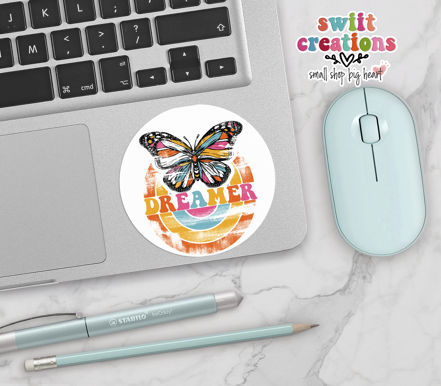 Dreamer Butterfly Waterproof Sticker  (SS072) | SCD161
