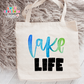 Lake Life Large Linen Tote