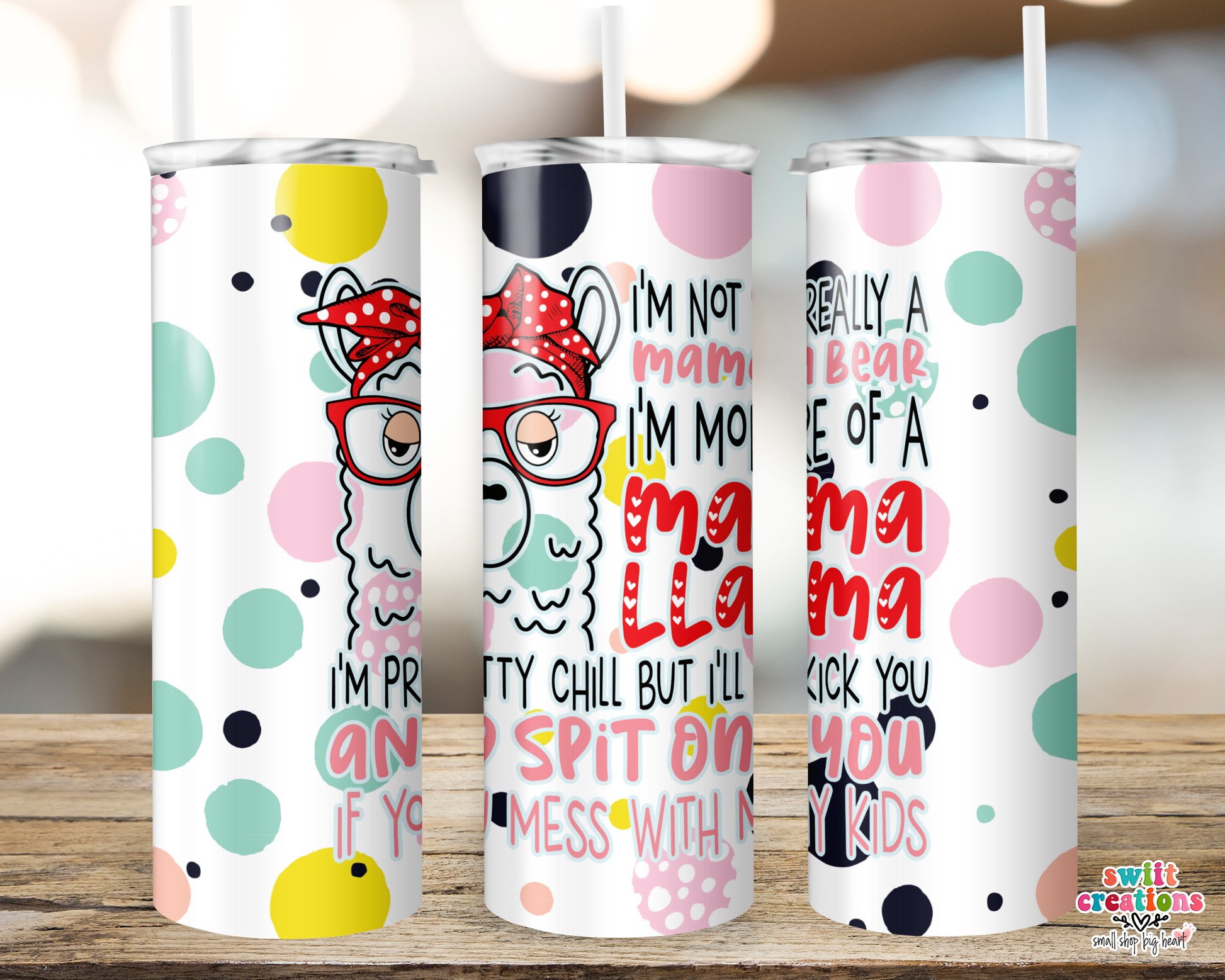 Llama Tumbler PNG Sublimation, Cute Tumbler Png