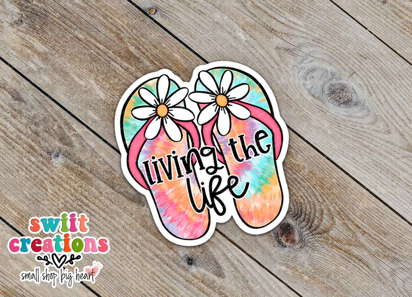 Living the Life Waterproof Sticker   (SS303) | SCD419
