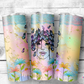 Woman Butterfly and Flower Tumbler (T168)