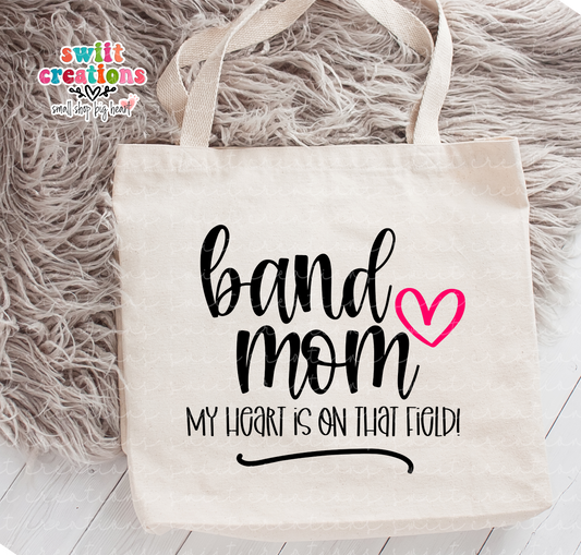 Band Mom Large Linen Tote