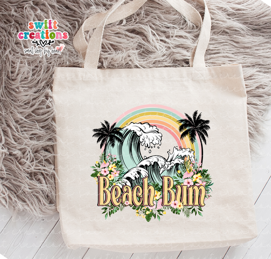 Beach Bum Large Linen Tote