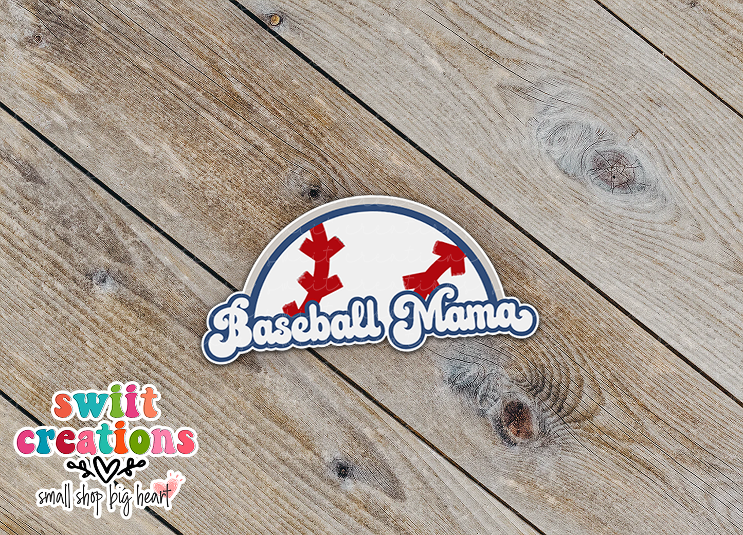 Baseball Mom Waterproof Sticker  (SS028) | SCD128