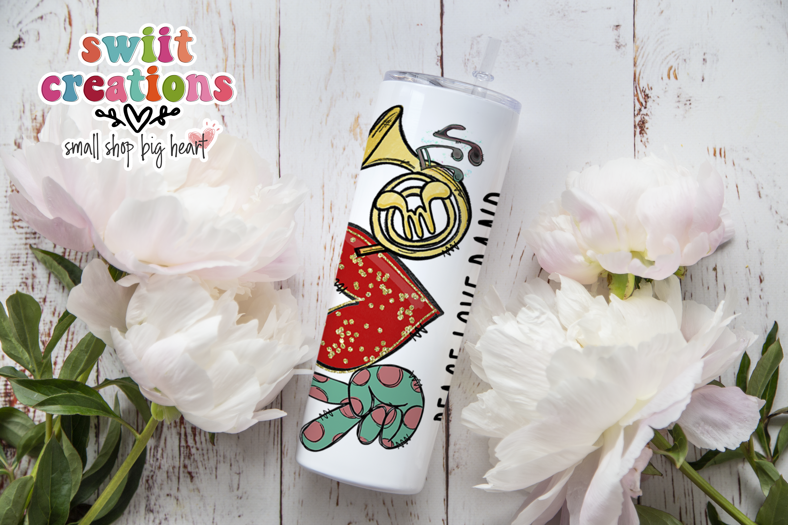 Peace Love Trambone Tumbler (T266)