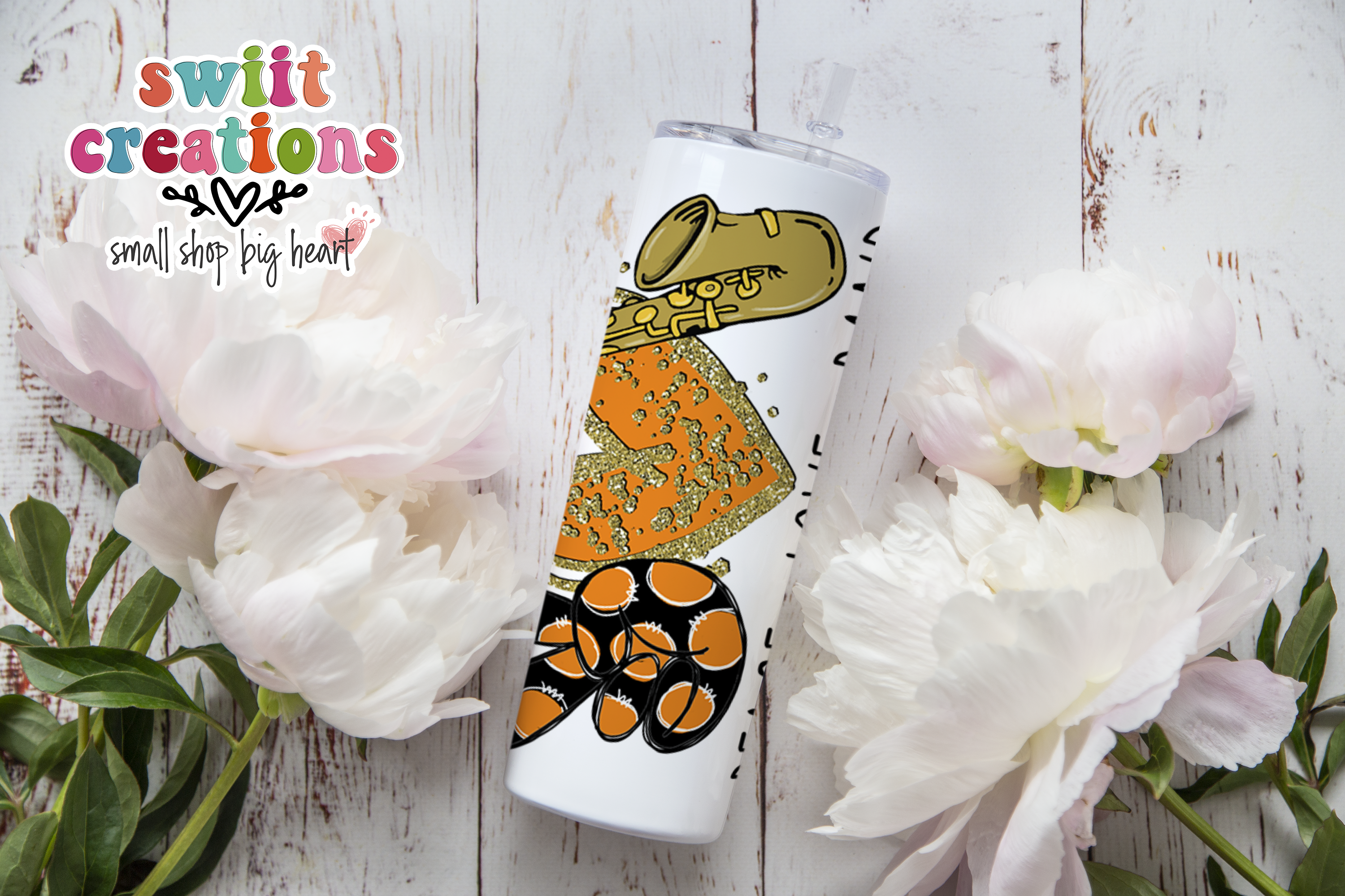 Peace Love Saxophone Tumbler (T264)