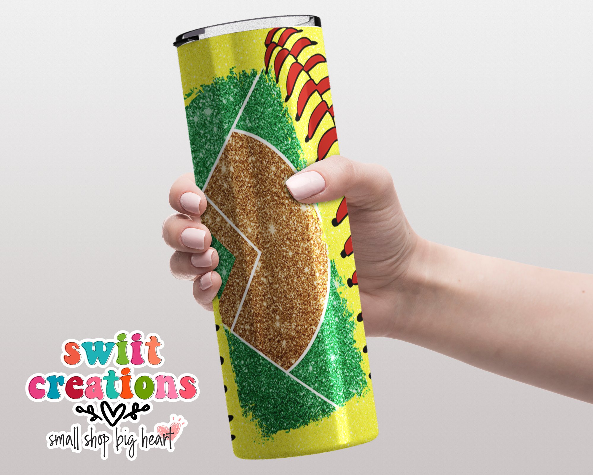 My Heart is On That Softball Field Tumbler (T366)