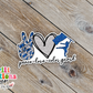 Peace Love Color Guard Waterproof Sticker   (SS160) | SCD115