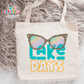 Lake Days Large Linen Tote