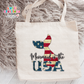 Mermaid in the USA Large Linen Tote