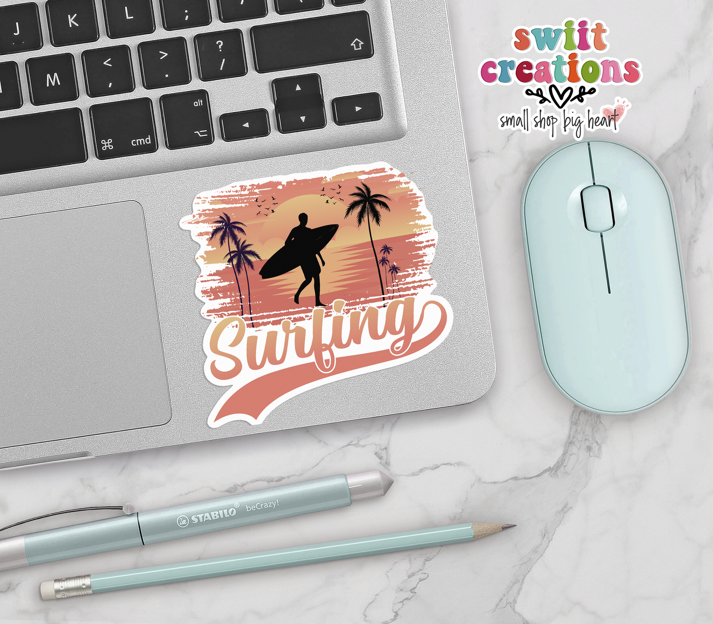 Surfing Waterproof Sticker  (SS113) | SCD070