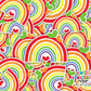 Rainbow and Hearts Sticker (SS093) | SCD252