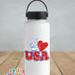 Peace Love USA Waterproof Sticker  (SS149) | SCD116