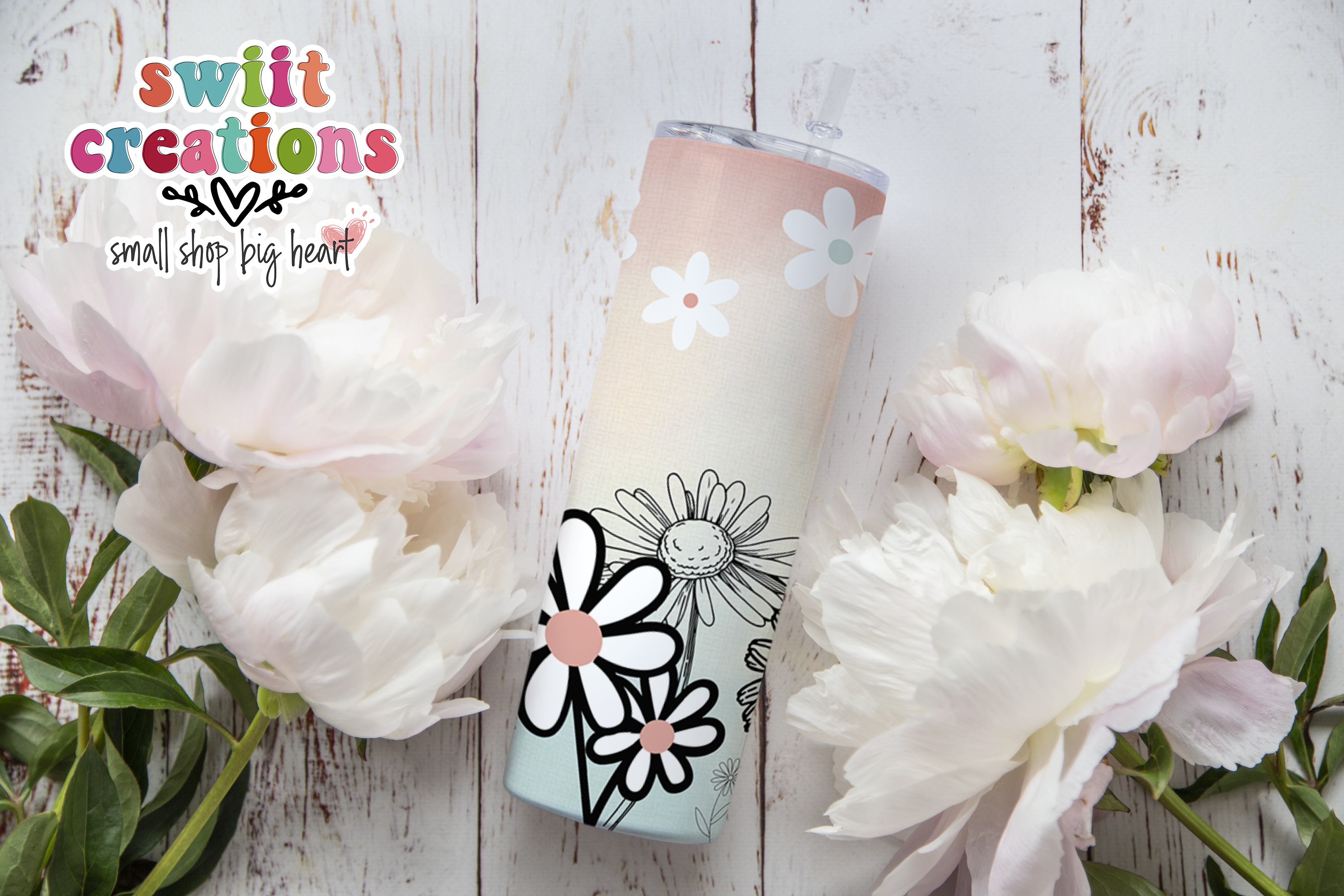 Just Breathe Floral Tumbler (T257)