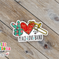 Peace Love Trombone Waterproof Sticker   (SS310) | SCD413