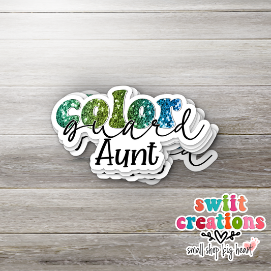 Color Guard Aunt Sticker (SS342) | SCD450