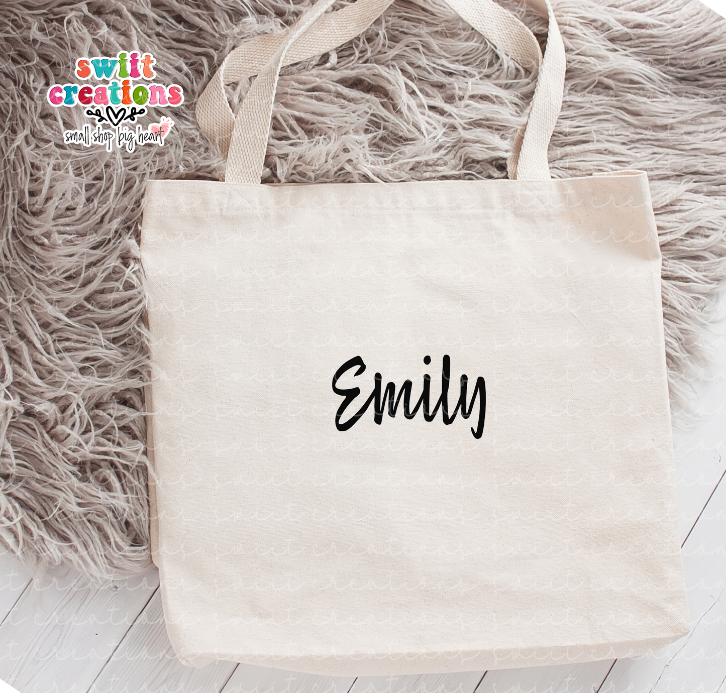 Don't Worry Be Happy Large Linen Tote
