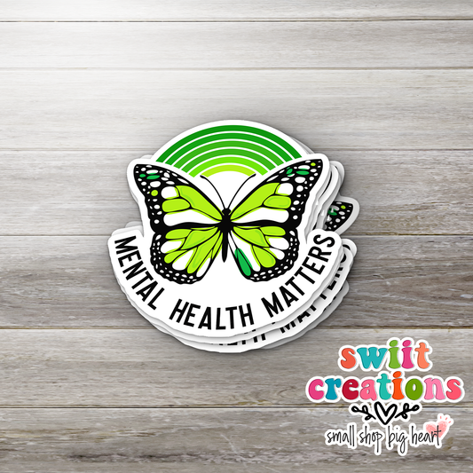 Mental Health Matters Butterfly Sticker (SS050) | SCD138