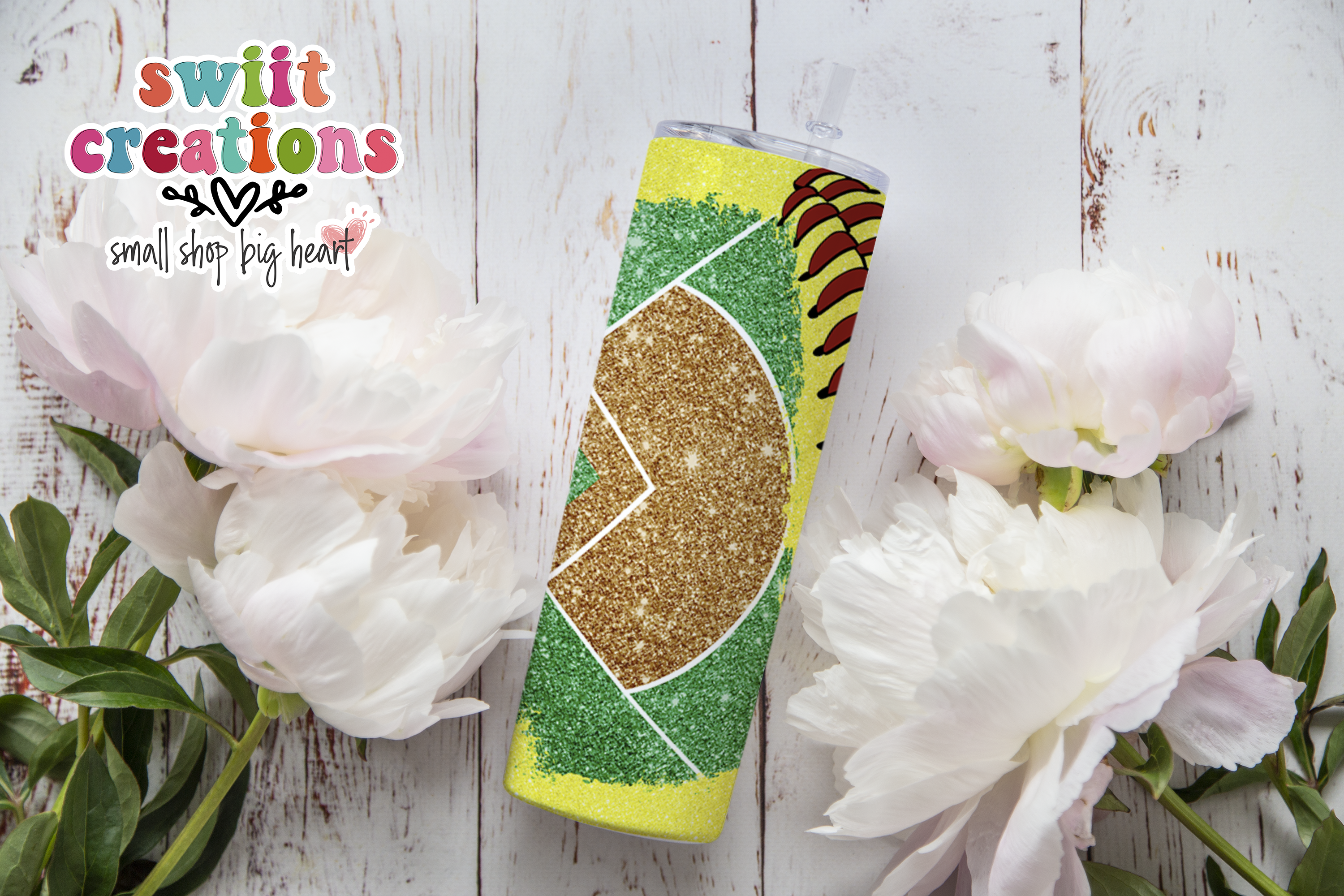 My Heart is On That Softball Field Tumbler (T366)