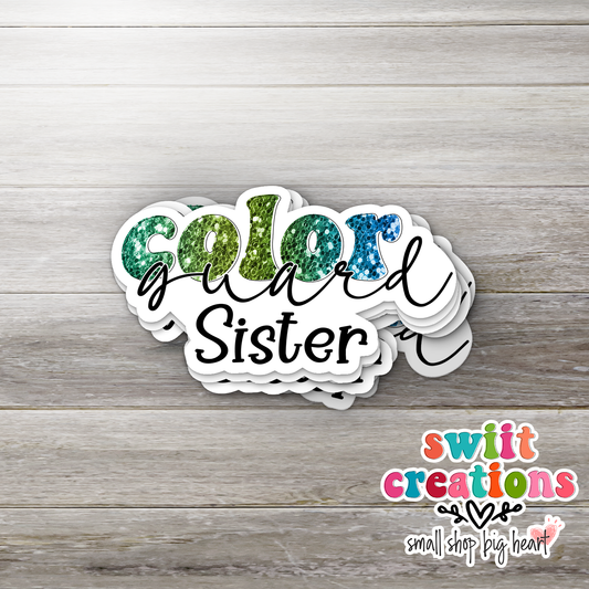 Color Guard Sister Sticker (SS600) | SCD600