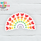Rainbow of Hearts Waterproof Sticker (SS009) | SCD110