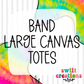 Band Large Canvas Tote