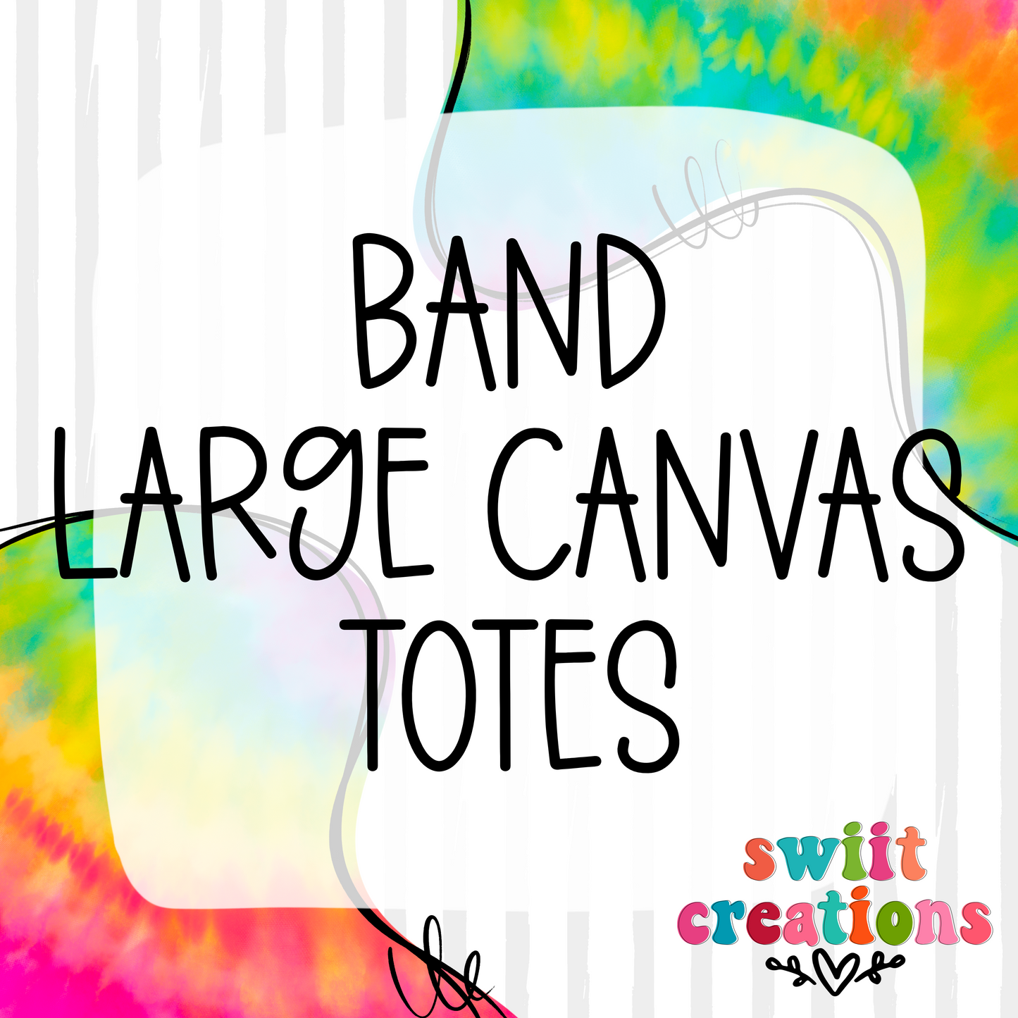 Band Large Canvas Tote