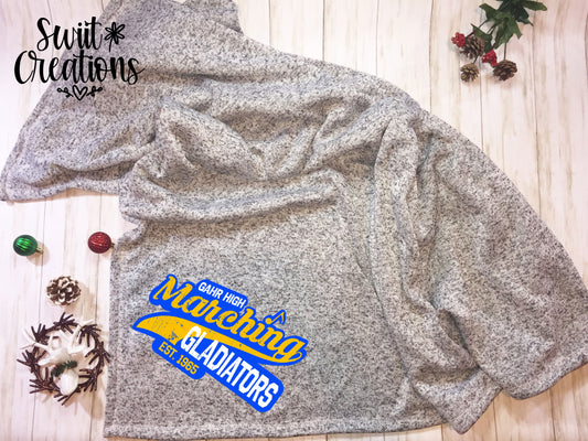 Custom Jersey Grey Fleece Blanket