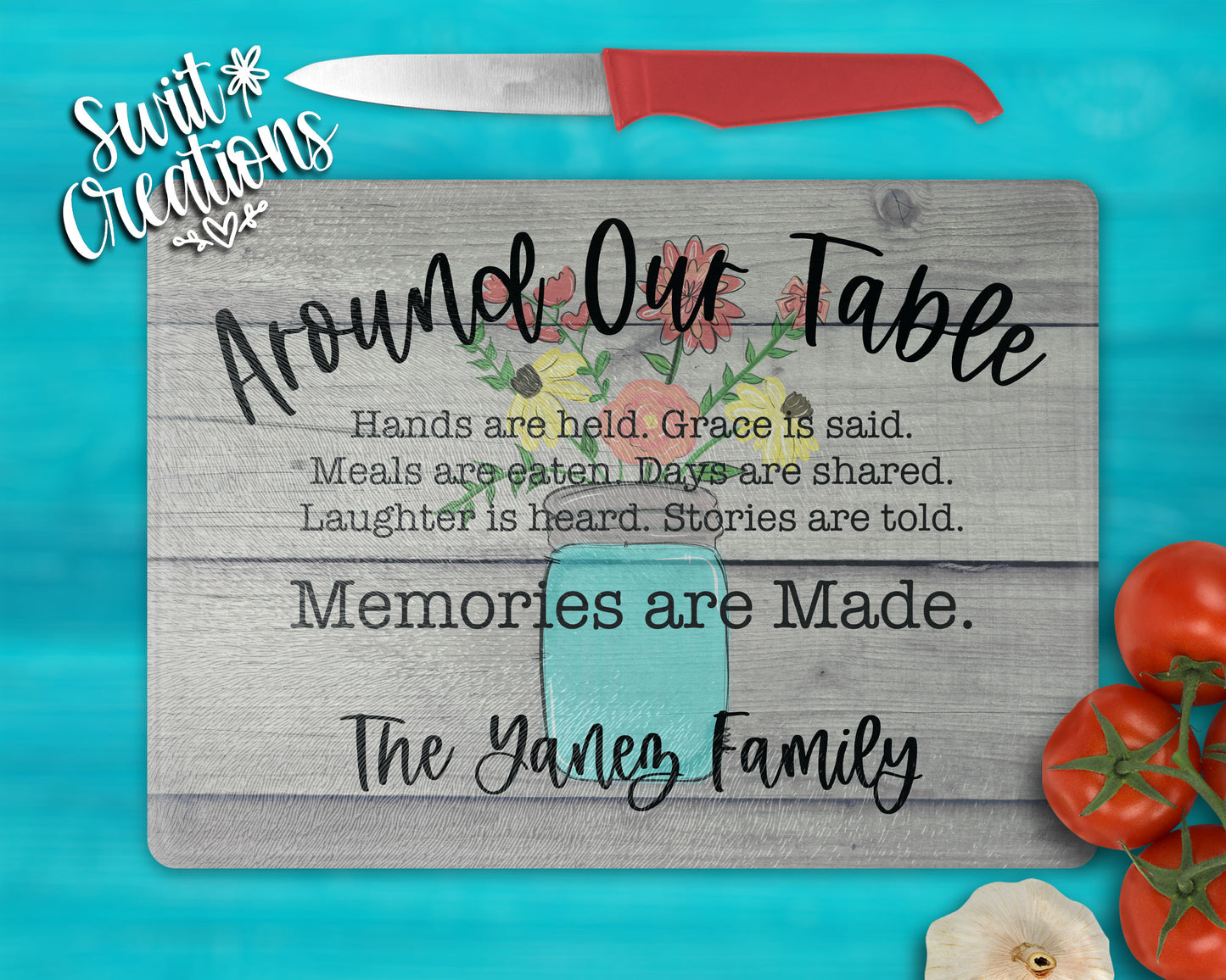 Around Our Table Glass Cutting Board (CB01)