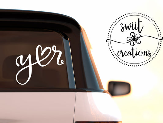 Initial Heart Decal (D182)