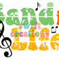 Band Large Canvas Tote