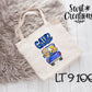 Large Linen Band Tote
