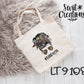 Large Linen Band Tote