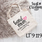 Large Linen Band Tote