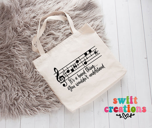 Band Large Linen Tote