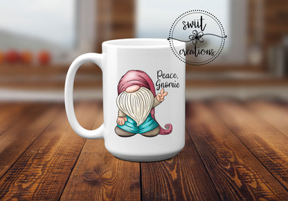 Peace Gnomie Ceramic Coffee Mug