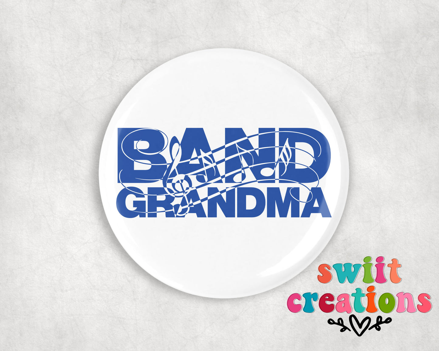 Band Pin Button 2.25"