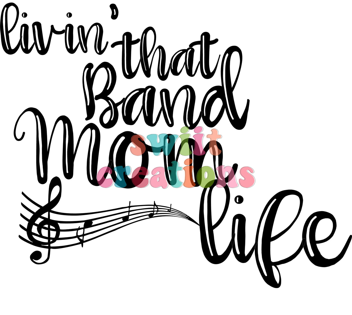 Band Mom Large Canvas Tote